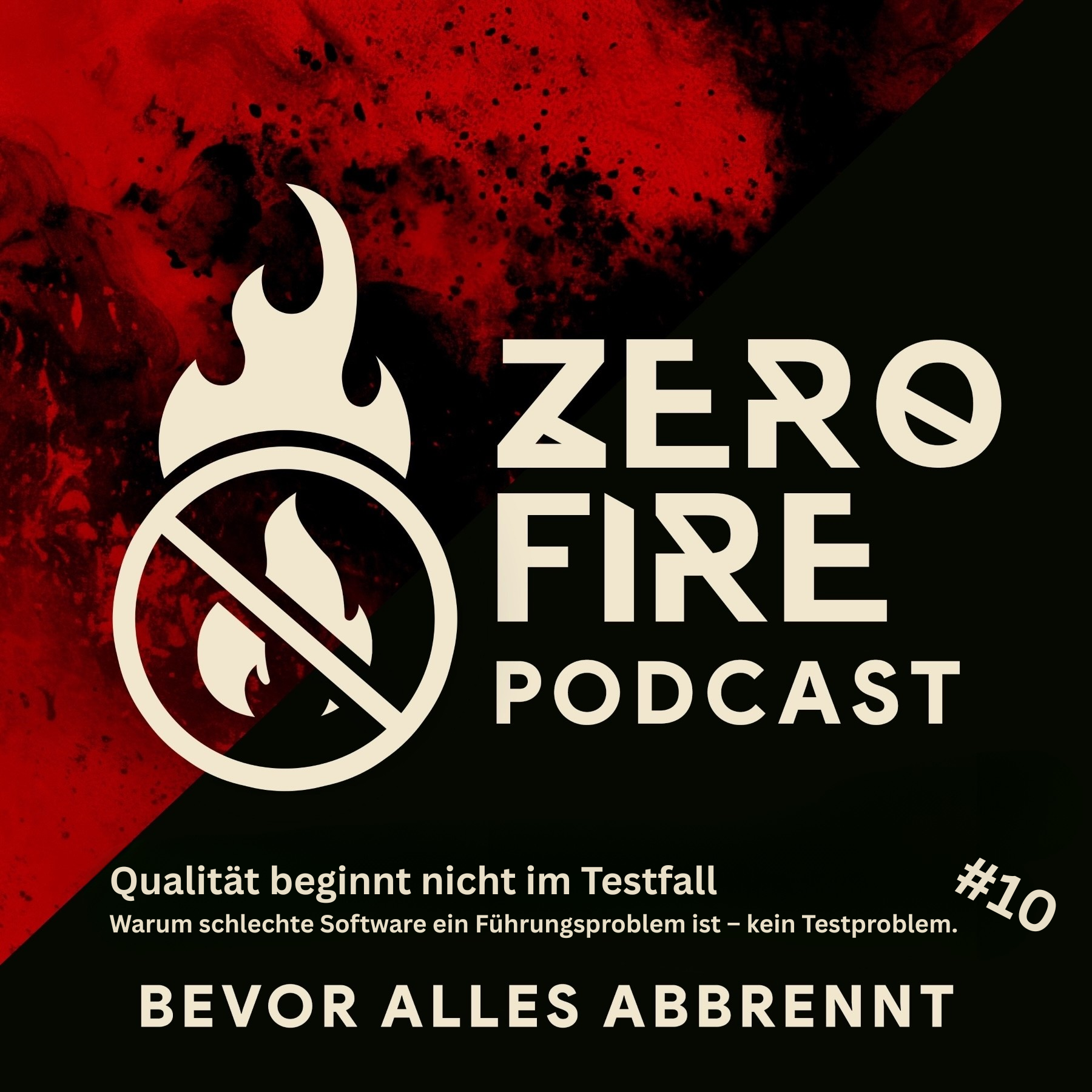 Podcast-Cover Folge 10: Qualität beginnt nicht im Testfall